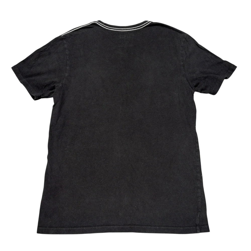True Religion World Tour T Shirt Mens Small Black Graphic Print Short‎ Sleeves